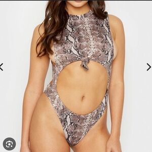 Frankie’s Bikinis | Belle One Piece | Grey Snake | Small